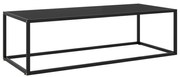 vidaXL Mesa de centro 120x50x35 cm vidro preto