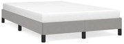 vidaXL Estrutura de cama sem colchão cinza claro tecido