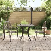 vidaXL 3 pcs conjunto de bistrô alumínio fundido bronze
