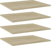 vidaXL Prateleiras estante 4pcs 60x50x1,5cm contraplacado cor carvalho