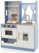 Casa de bonecas semi-aberta com cômodos simulados e conjunto de móveis - Branco