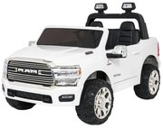 Jipe elétrico para Crianças 24V RAM 3500 Rodas de espuma EVA, assento Couro ecológico Branco