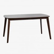 Mesa De Jantar Rectangular De Madeira (150x90 Cm) Elba Madeira Escura - Sklum