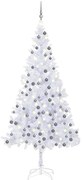 vidaXL Árvore de Natal artificial pré-iluminada c/ bolas 910 ramos