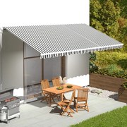 vidaXL Tecido de substituição para toldo 6x3 m antracite e branco