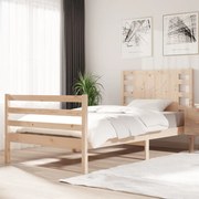 Estrutura de cama pequena solteiro 2FT6 75x190 cm pinho maciço