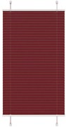 vidaXL Plissado Cego Bordéus Vermelho 80x100 cm Largura Tecido 79,4 cm