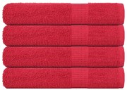 vidaXL Toalhas de sauna FROGN 4 pcs 80x200 cm 360 g/m² vermelho