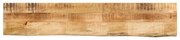 vidaXL Tampo de mesa borda viva 140x20x3,8 cm mangueira áspera maciça