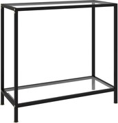 vidaXL Mesa consola 80x35x75 cm vidro temperado transparente
