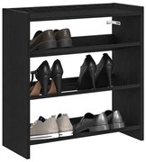 vidaXL Sapateira 60x25x62 cm derivados de madeira preto