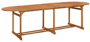 vidaXL Mesa de jantar p/ jardim 280x90x75 cm madeira de acácia maciça