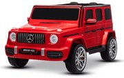 Carro elétrico para crianças Mercedes-Benz G63 AMG 24V, 4x4, 2 Lugares assento couro sintético, Rodas Eva Macias Vermelho