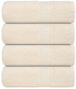 vidaXL Toalhas de rosto FROGN 4 peças Creme 30x30 cm 360 g/m²