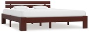 Estrutura de cama 160x200 cm pinho maciço castanho-escuro