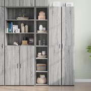 vidaXL Armário alto 30x41x185 cm derivados de madeira cinza sonoma