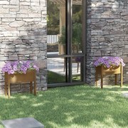 vidaXL Vaso/floreira jardim 2 pcs 70x31x70cm pinho maciço castanho mel