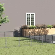 vidaXL Canil para cães 54 m² aço prateado