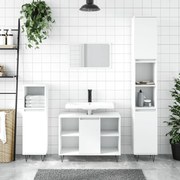 vidaXL Armário casa de banho 30x30x100 cm derivados de madeira branco