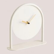 Relógio De Mesa Em Ferro Anuket Gardénia Branco - Sklum