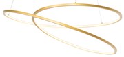 Candeeiro de suspensão design dourado 72 cm com LED regulável em 3 níveis - Rowan Design