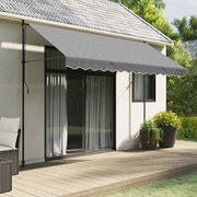 vidaXL Tecido substituição para sanefa de toldo 3,5 m riscas antracite