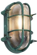Candeeiro de Parede Exterior Verde Oval IP44 - Noutica Industrial