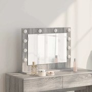 vidaXL Espelho de Toucador Cinzento Sonoma MDF, Vidro 60 x 45 x 18 cm