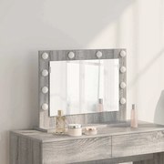 vidaXL Espelho de Vaidade Retangular Cinza Sonoma 60 x 45 x 18 cm