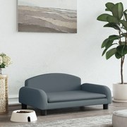 vidaXL Cama para cães 70x45x30 cm tecido cinzento-escuro