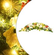 vidaXL Grinalda de Natal com luzes LED 90 cm PVC verde