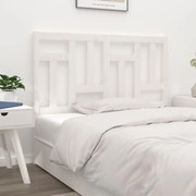 Cabeceira de cama 155,5x4x100 cm madeira de pinho maciça branco