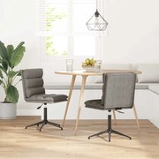 vidaXL Cadeiras de jantar 2 pcs couro artificial cinzento