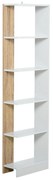HOMCOM Estante Armazenamento 5 Prateleiras Multiuso Escritório Design Moderno 45x21x170cm Branco Carvalho | Aosom Portugal
