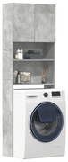 vidaXL Armário máquina lavar roupa derivados madeira concreto cinza