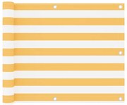 Tela de varanda 75x600 cm tecido Oxford branco e amarelo