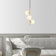 Candeeiro Chandelier Domino – Dourado – 36 x 36 x 46 cm