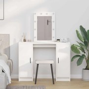 vidaXL Mesa de Maquagem com Luzes LED Branca 102x33x135 cm