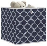 vidaXL Caixas de arrumação dobráveis 10 pcs 32x32x32 cm TNT azul