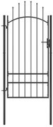 vidaXL Portão de jardim 1x2,5 m aço preto