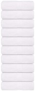 vidaXL Toalhas de bidé FROGN 10 pcs 30x50 cm 360 g/m² branco