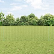 Cerca Euro com 5 Postes U Verde 1,6x10 m Aço