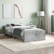 vidaXL Estrutura de cama 90x200 cm derivados de madeira cinza sonoma