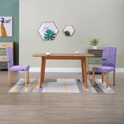 vidaXL Cadeiras de jantar 2 pcs tecido roxo