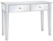 vidaXL Mesa consola espelhada em MDF e vidro 106,5x38x76,5 cm