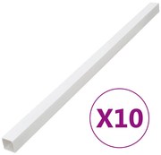 vidaXL Calhas para cabos 150x50 mm 10 m PVC