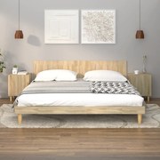 vidaXL Mesas de cabeceira 2pcs derivados de madeira carvalho sonoma