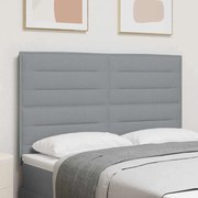 vidaXL Cabeceira Design Linhas Cinza Claro 140 cm Tecido