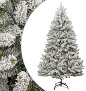 vidaXL Árvore de Natal artificial articulada c/ flocos de neve 240 cm