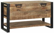vidaXL Caixa de Armazenamento 80x35x45 cm Madeira de Mangueira Maciça